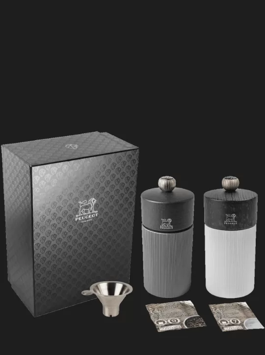Peugeot Saveurs Salzmühlen | Pfeffermühlen^Line Carbon Gift Set Bundle Carbone & Alu